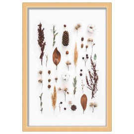 24x12 Plein Air Gold Shadow Box Frame - Frame Interior Size 24x12 by 1 Inch Deep - Frame is Made to Display Items Up to 1 Inch Deep! Includes Shatter Resistant Acrylic Front, Backing, Hardware