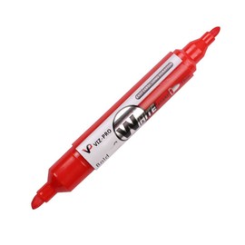 VIZ-PRO Double Head Dry Erase Markers, Round tip/Chisel tip, 3 Colored Markers,10-Count
