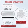 Enhon 4-1/4" OD Shower Drain Assembly, Snap in Shower Base
