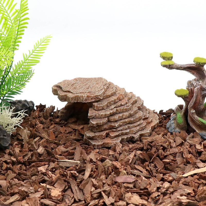 Gecko Hide Shale Scape Step Ledge, Reptile Cave Hideout Tank