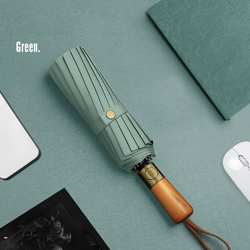 10 Ribs Folding Umbrellas Portable Windproof Waterproof Compact Umbrella with