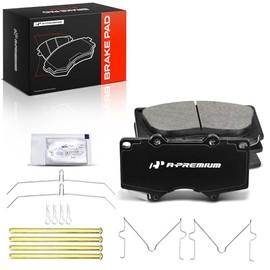 A-Premium Juego de pastillas de freno de disco de cerámica delanteras compatibles con modelos seleccionados Toyota y Lexus, Tacoma 2005-2022, Tundra 2000-2006, 4Runner 2003-2022, FJ Cruiser 2007-2014