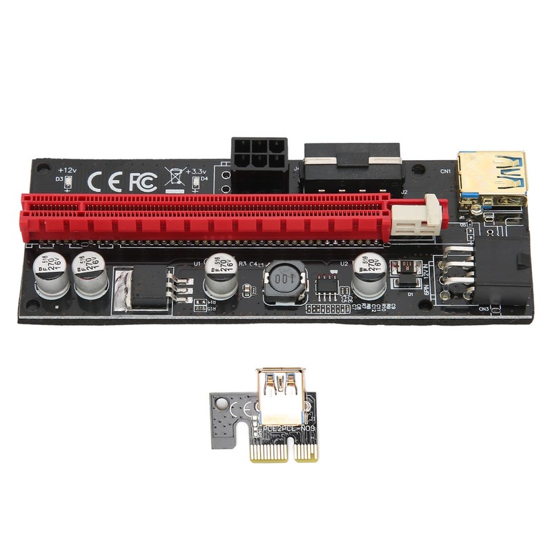 PCIE 1X to 16X Riser Card 4 Solid Capacitors 6