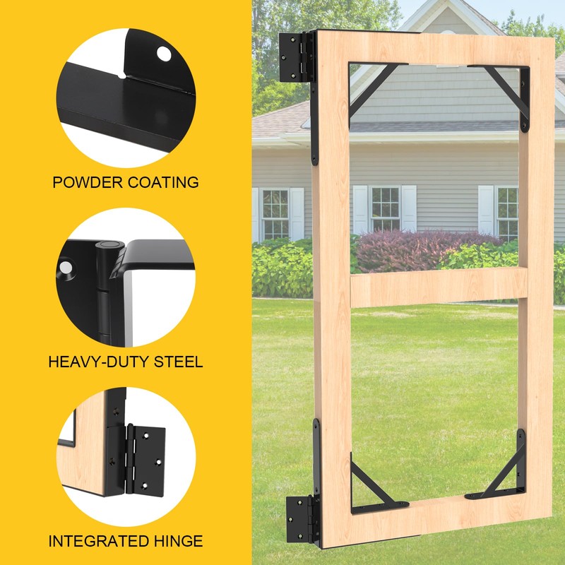 Fence Gate Kit Gate Hardware with Gate Latch for Wooden