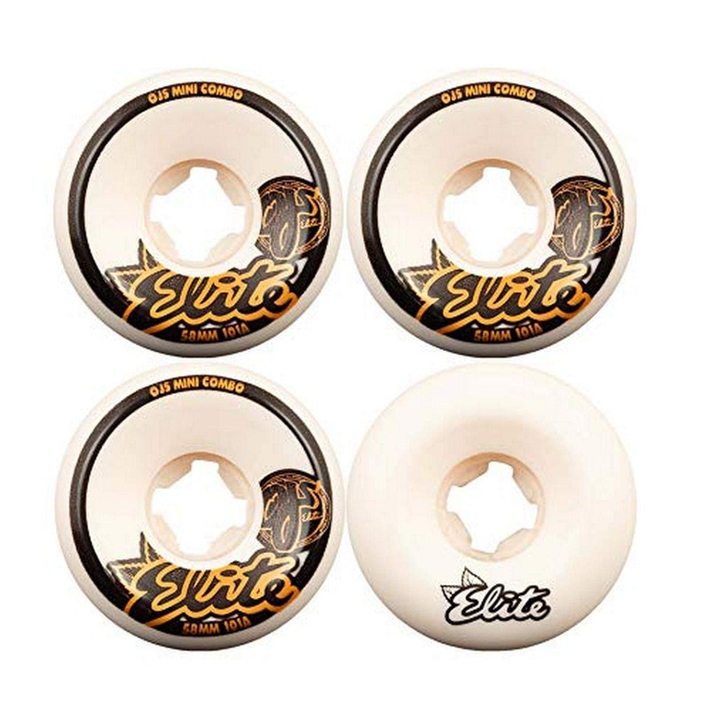 OJ Wheels Elite Mini Combo 101a Skateboard Wheels White 58mm