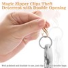 COMNICO Zipper Lock Clips, 9 PCS Alloy Double Opening Theft