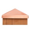 Solid Copper 6x6 Pyramid Cap - Designed to Fit Over