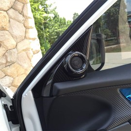 Kadore ABS Carbon Fiber Color Interior Front Door Speaker Window A Pillar Cover Trim for Honda Civic 2016-2019 Sedan 10th Gen 2-pc