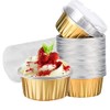 50 Set Disposable Cupcake Wrappers Cupcake Muffin Liners with Lids,