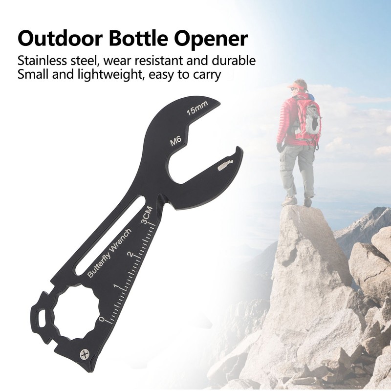 11 in 1 Outdoor Wrench Multifunctional Bottle Opener Keychain Screwdriver