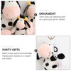 VALICLUD Stuffed Animal Keychain Cartoon Cow Pendant Key Ring Ox