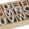 Relaxdays Wooden Letters Set, 324 Pieces, Capital Letters A-Z, and
