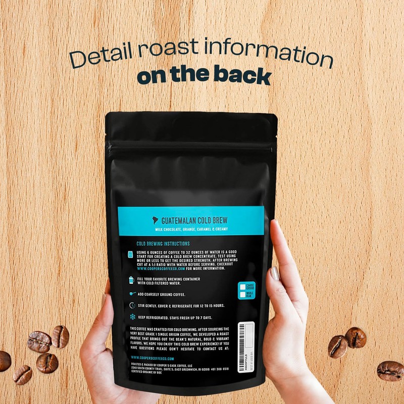 Guatemala Organic Cold Brew Coffee, Single Origin, Gourmet Beans, Tasting