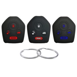 REPROTECTING Silicone Rubber Key Fob Cover Compatible with 2008-2023 Subaru Crosstrek Forester Impreza Legacy Outback Tribeca WRX STI XV Crosstrek Ascent (Black+Black)