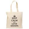 TOOLOUD Keep Calm and Love Grandpa Grocery Tote Bag -