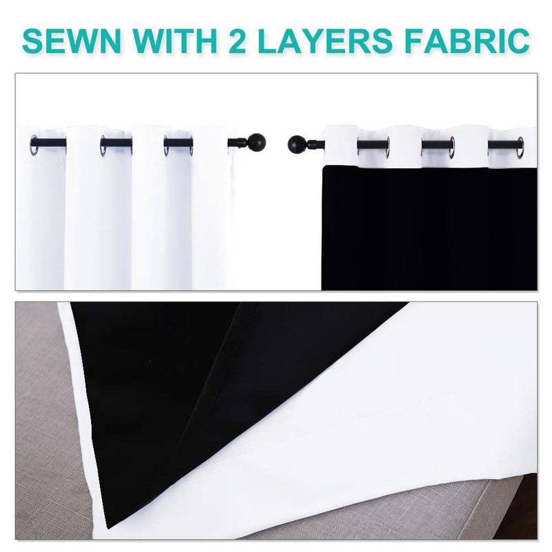 NICETOWN 100% Blackout Window Curtain Panel, Cold and Full Light