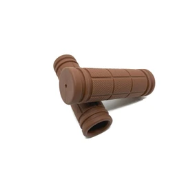 Beatus Basic Pattern Bicycle Handle Grip Universal Short 90mm (Brown)