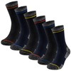 The Essentials Wardrobe Mens 6 Pack Work Socks - Black