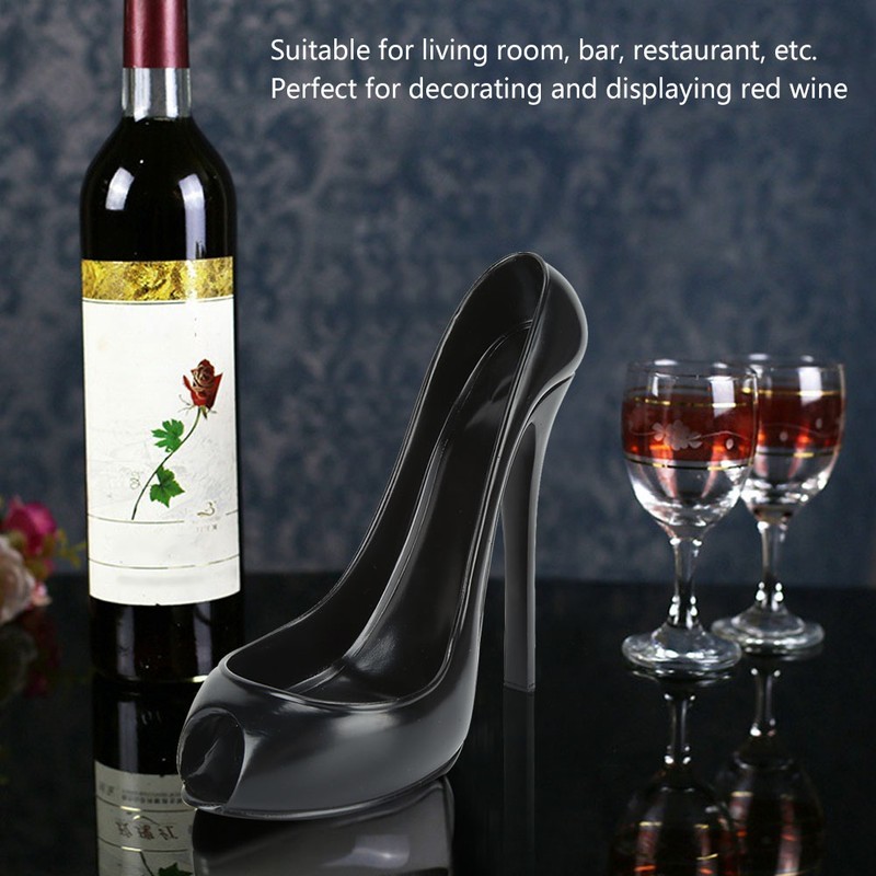 Distinctive High Heeled Shoe Shape Wine Rack Wine Bottle Holder