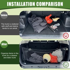 Qyebbk Trunk Cargo Net for 2010-2024 Toyota 4Runner 2 Row Model Only, Trunk Organizer Net Anti-Slip Rear Mesh Cargo Netting for 4 Runner SUV Accessories(Envelope Style)