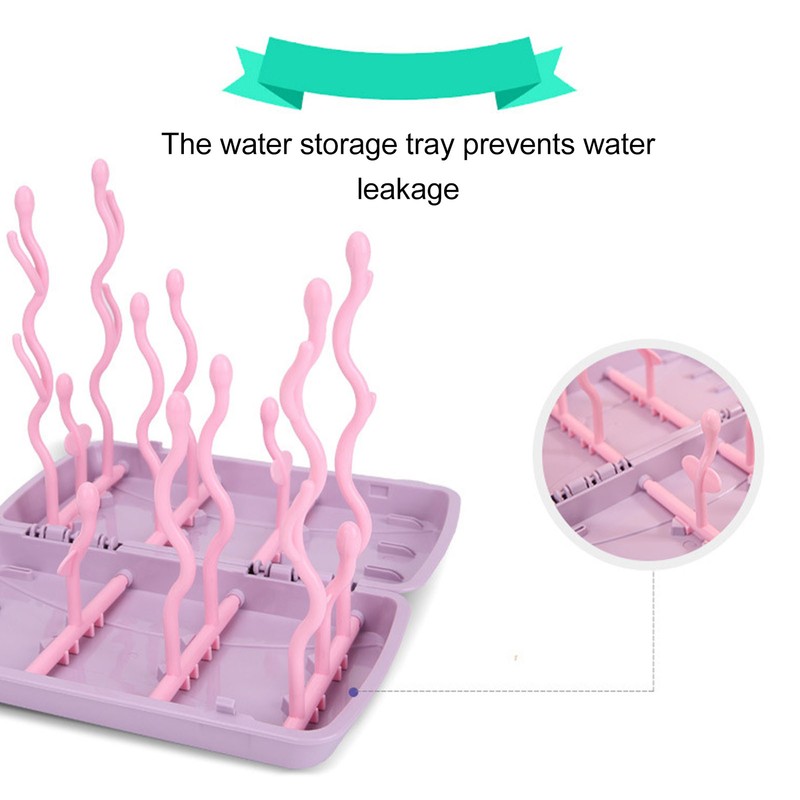 Baby Bottle Drying Rack PP Safe Foldable Portable Baby Bottle