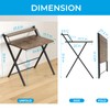 GreenForest Folding Desk No Assembly Required Small Size, 2-Tier Foldable
