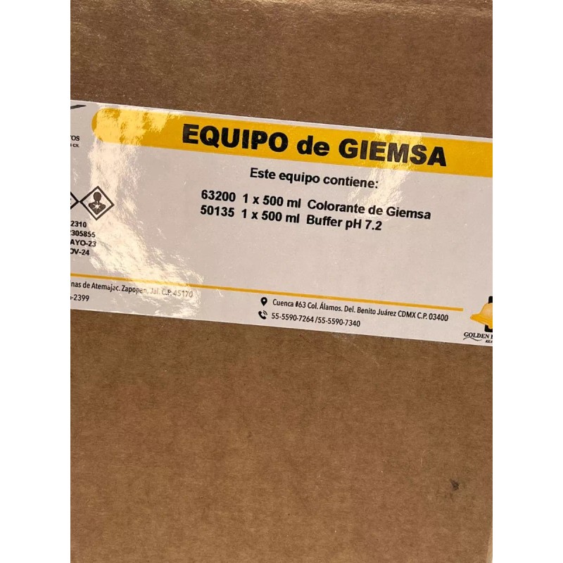 GOLDEN BELL Kit Tincion De Giemsa Colorante Y Buffer 500