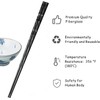TOTKEN Chopsticks, 5 Pairs Reusable Black Dishwasher Safe Non-Slip Chopsticks