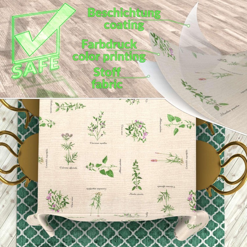 Tablecloth Made of Fabric, Textile, Washable, Table Linen, Cotton Polyester,