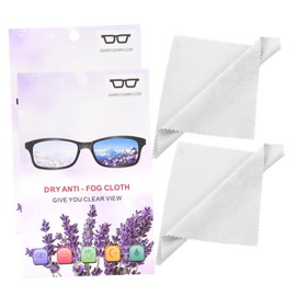 Beavorty 2sets Fog-free Eyewear Wipes Microfiber Lens Cleaning Cloths for Glasses Phones Car Screens 2pcs*2
