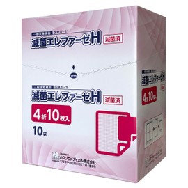 Hakuzo Medical 2330410 Hakuzo Sterile Elephase H Medical Gauze 4 Fold 10 Sheets x 10 Bags