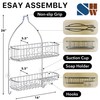 Simple Houseware Stainless Steel Bathroom Hanging Shower Head Caddy Organizer