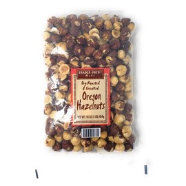 Trader Joes Nuts Dry Roasted & Unsalted Oregon Hazelnuts - Pack of 3 Bags - 16 oz per Bag - Bulk Nuts