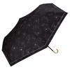 Wpc. 801-16015-102 Parasol Blackout Flower Drawing Mini Black Folding Umbrella,