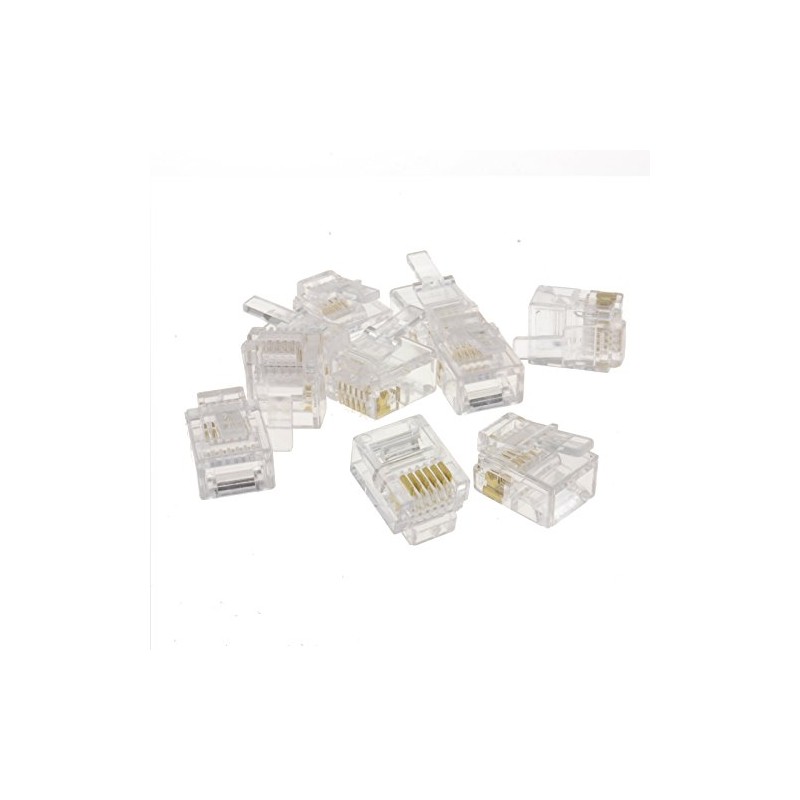 kenable RJ12 6P6C 6 Position 6 Conductor Modular Plugs Ends