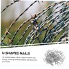 Mobestech Fencing Nails 200pcs Heavy Duty U-shaped Nails for Mesh