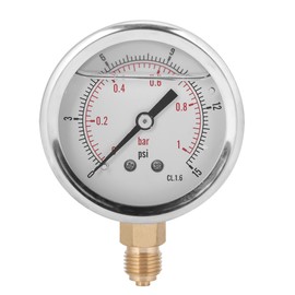 TS PGG604-1bar 1/4 BSP Y60 Radial Oil Filled Pressure Gauge for Machinery Chemical Industry