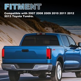 Sheraho LED Tail Light Pair Compatible with 2007-2013 Toyota Tundra Pickup Truck Taillights Brake Lamps Back Lights Stop Lights Black Housing Smoked Lens Driver & Passenger Side