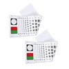 VILLFUL 2pcs Eye Chart Visual Testing Wall Chart for Eyesight