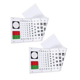 VILLFUL 2pcs Eye Chart Visual Testing Wall Chart for Eyesight Examination Reusable Suitable for Home Hospital Clinic Print and Easy Operation
