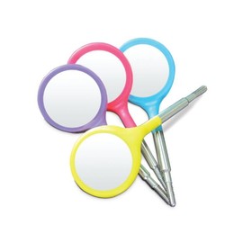 Zirc Dental 50Z374NEON Crystal Mirrors Double Sided #4 Cone Socket Neon Assorted 4/Pk