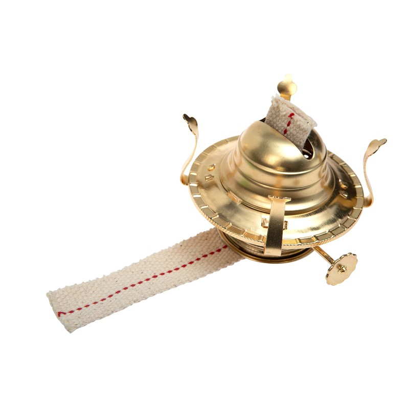 Creative Hobbies Brass Plated Oil Burner with Cotton Wick -