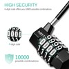 ORIA 4 Digit Combination Padlock, 5mm Width Flexible Cable Lock,