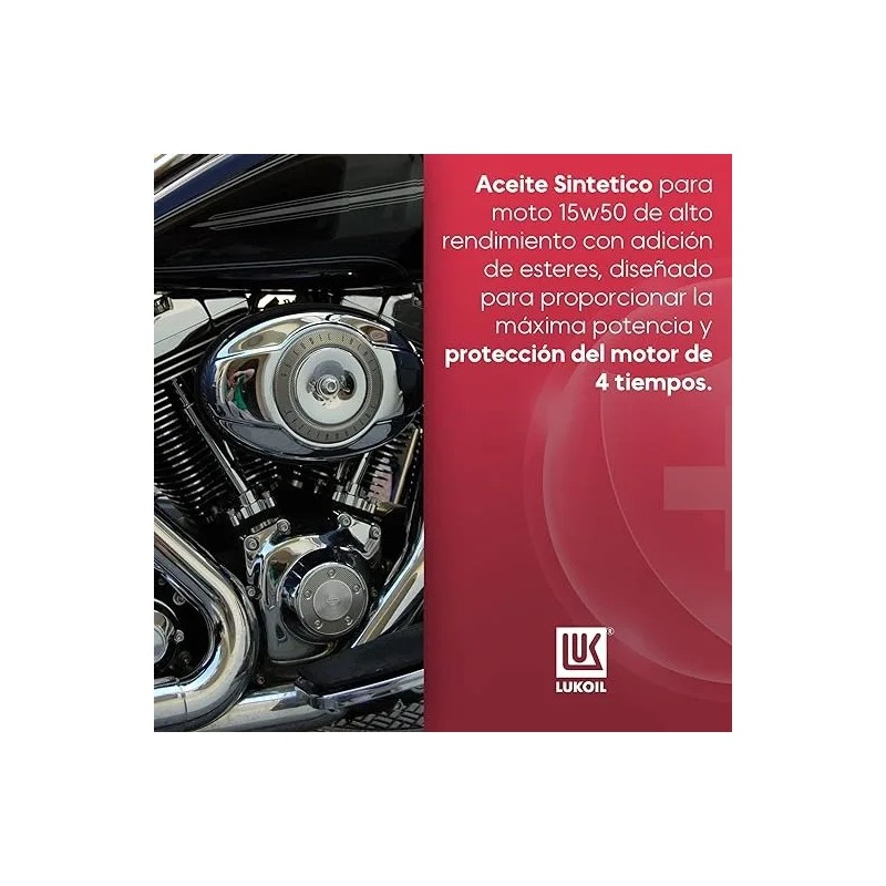 Aceite Sintético Motocicleta Lukoil Moto Pro 4t 10w-50 1l