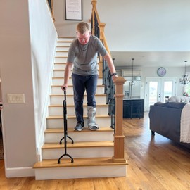 Rock Steady Cane Stair Assist Cane – Less Effort Going Up, Less Impact Coming Down