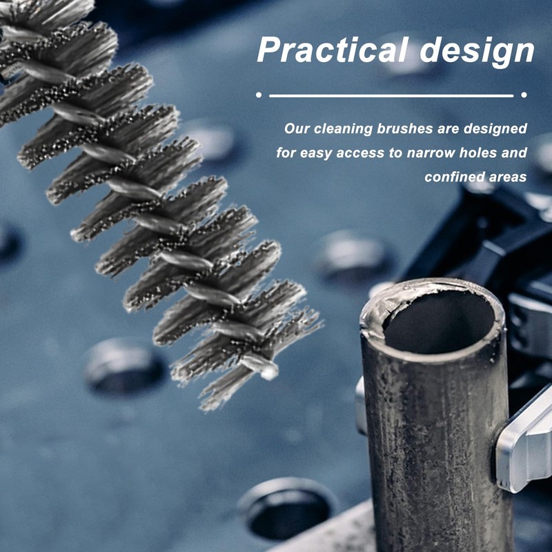 Pack of 14 Wire Brush Drill with Hexagonal Bar Stainless