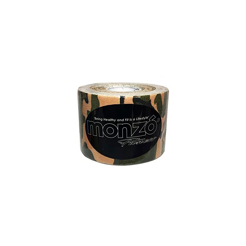 MONZO, Cinta Kinesiológica, Kinesio Tape, Black Series, Kinesio (CAMUFLAJE)