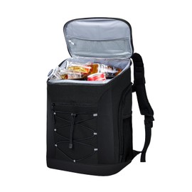 Picnic Backpack, Large Comfortable Insulated Cooler Backpack, Backpack Cooler Insulated Leak Proof, Camping, Beach, Fishing, Travel, Outdoor Leak Proof Cooler Backpack, 30 Liters, 48 Cans