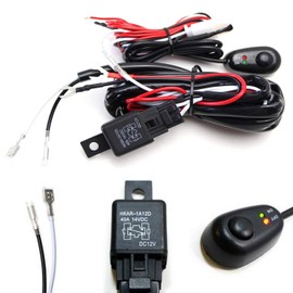 iJDMTOY (1) 6ft Long LED Light Bar Relay Wiring Harness w/LED Indicator Light On-Off Switch