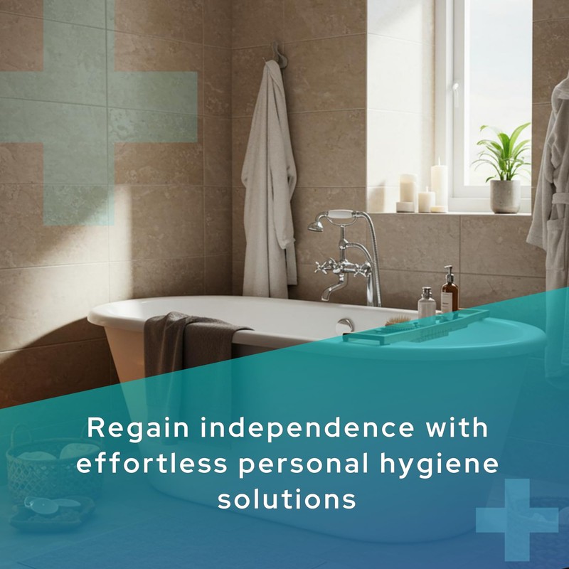 Extended Reach Toilet Wiper & Bath Brush Set - Long